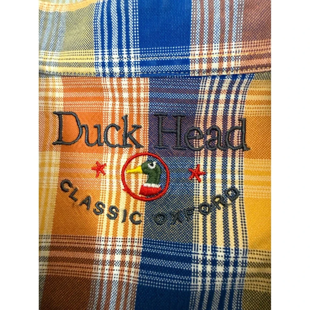 Duck Head Classic Oxford Plaid Button Down Shirt Mens XL 100% Cotton
